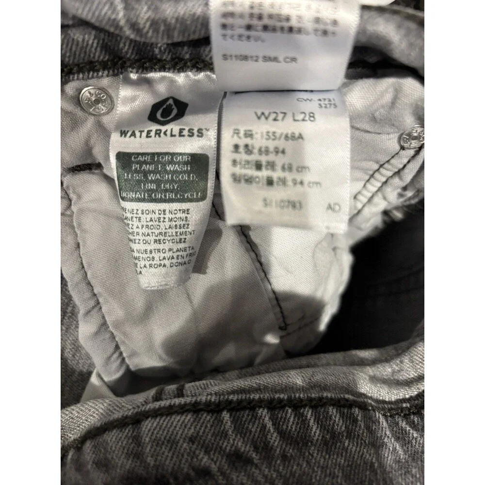 Levis 501 90s Jeans Men’s 27x28 Premium Charcoal Faded High Rise Straight Denim